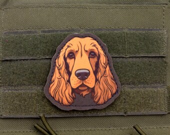 English Cocker Spaniel Patch – Cartoon Style