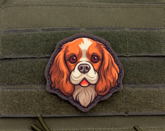 Cavalier King Charles Spaniel Patch – Cartoon Style