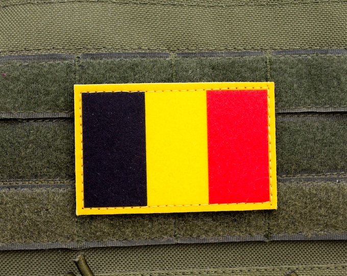Belgian Flag Hook-and-Loop Patch