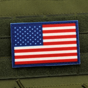 Amerikansk flagga patriotisk kardborretyglapp
