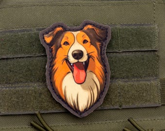 Collie Patch – Cartoon Style