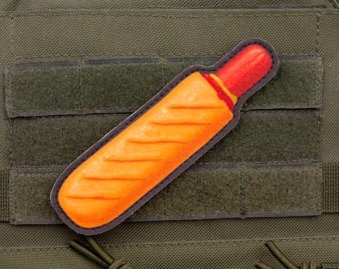 French Hot Dog Patch – Funny Food Morale Patch for Tactical Gear