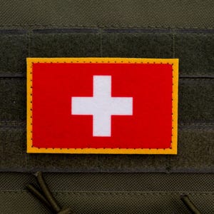 Switzerland Flag hook and loop patch Schweiz Flagge