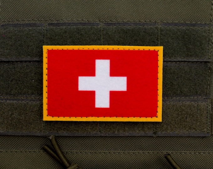 Swiss Flag Hook and Loop Patch
