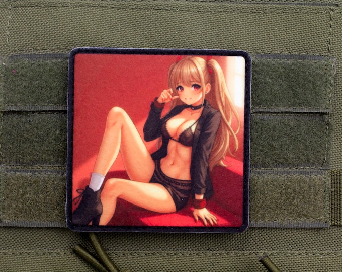 Anime sexy girl hook and loop patch