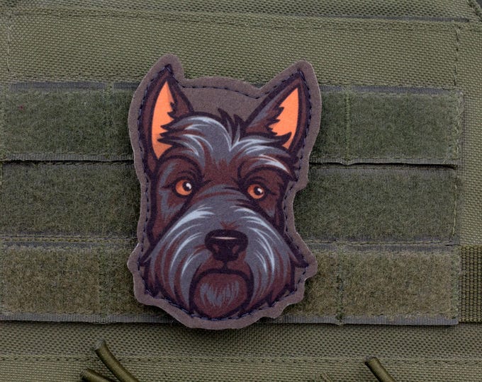 Scottish Terrier Patch – Cartoon Style