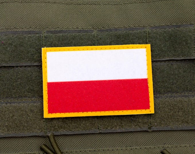 Polish Flag Hook and Loop Patch