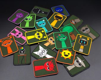 Sprunki hook and loop patches