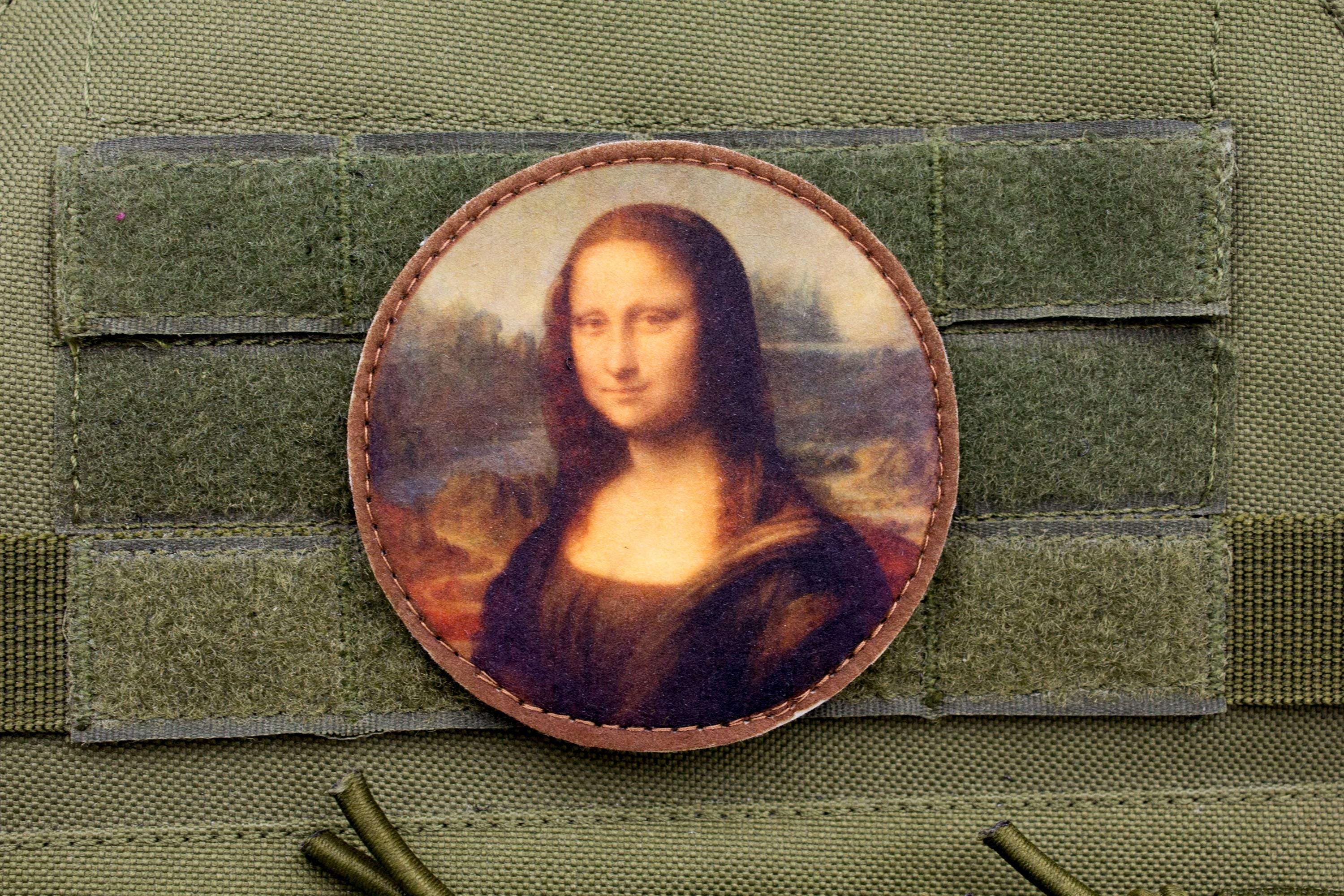 Mona Lisa da Vinci fine art hook and loop patch