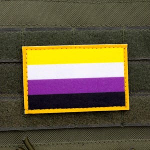 LGBTQ Non-binary Flagge Klett Aufnäher