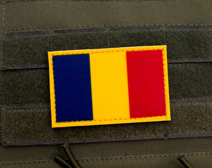 Romania flag hook and loop patch steagul României