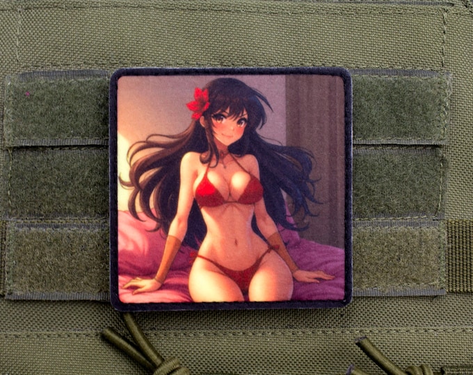 Anime sexy girl hook and loop patch