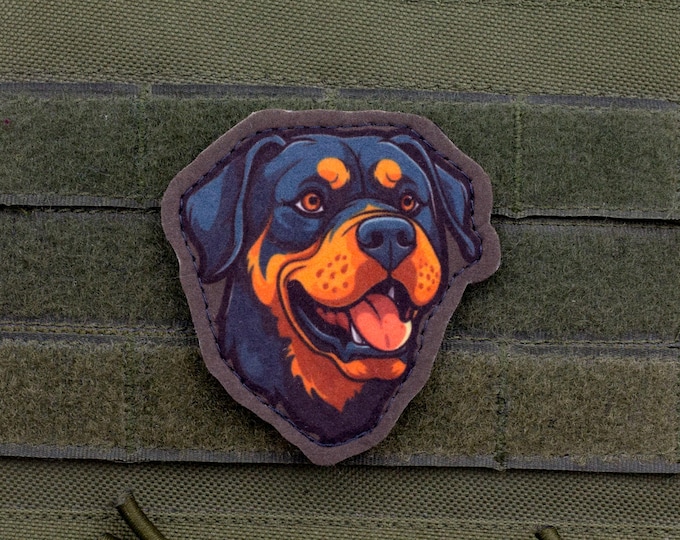 Rottweiler Patch – Cartoon Style