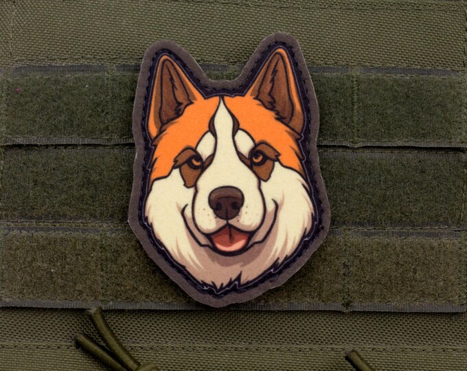 Akita Dog Patch – Cartoon Style