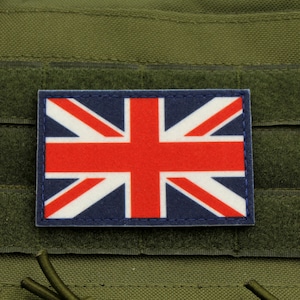 Union jack british flag patriotic hook and loop patch