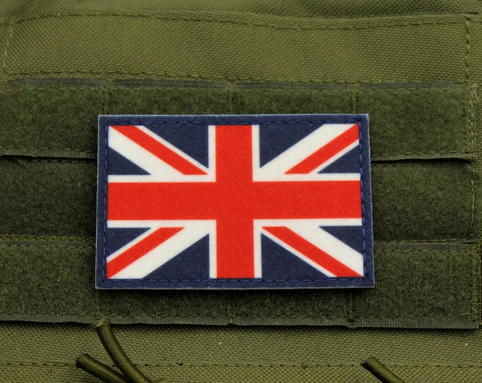 Union jack british flag patriotic hook and loop patch