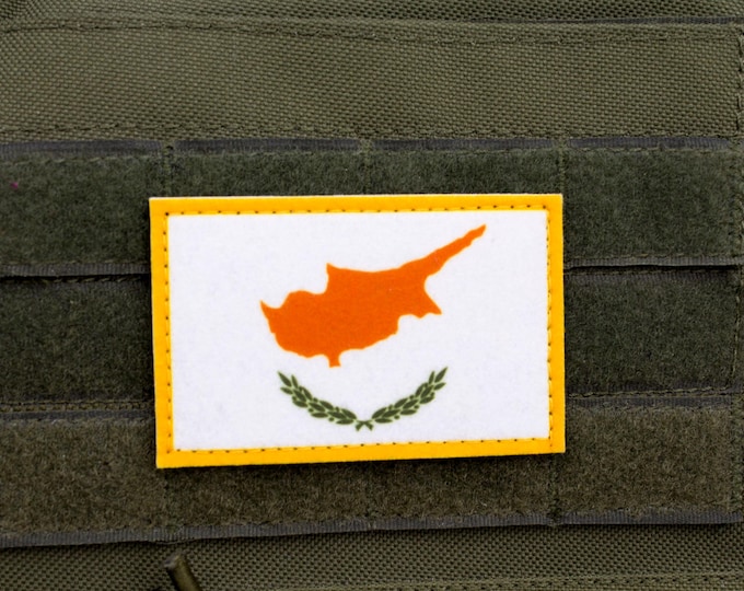 Cyprus flag hook and loop patch σημαία της Κύπρου