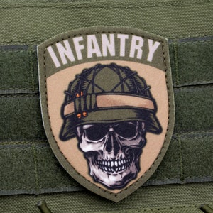 Infantry ww2 military hook and loop patch
