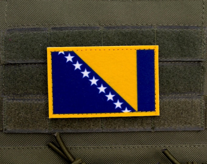 Bosnia and Herzegovina flag hook and loop patch Zastava Bosne i Hercegovine