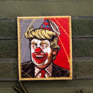 Trump Clown hook and loop morale patch