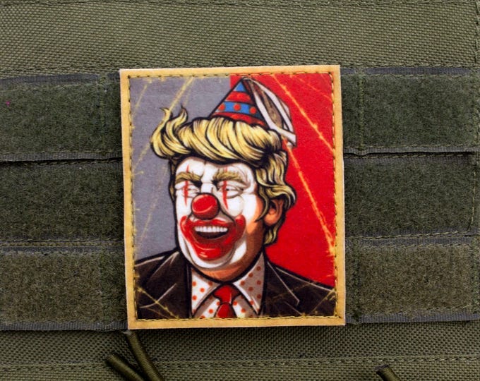 Political Satire Patch — Trump Clown Design
