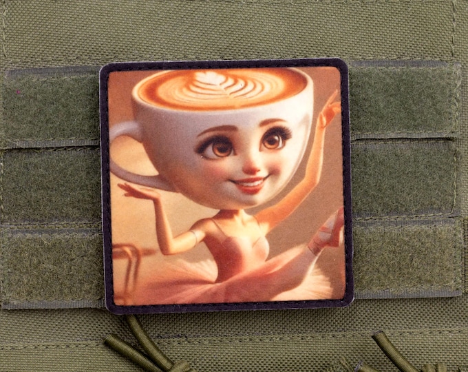 Ballerina Cappuccina Morale Patch: Italian Meme, Hook and Loop - 3" x 3"