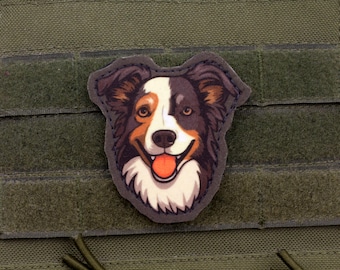 Parche de Border Collie – Estilo de dibujos animados