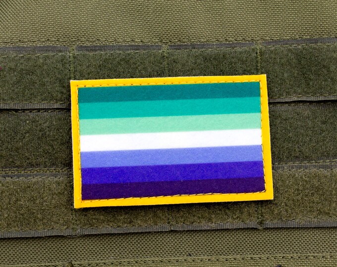 Gay pride flag hook and loop patch