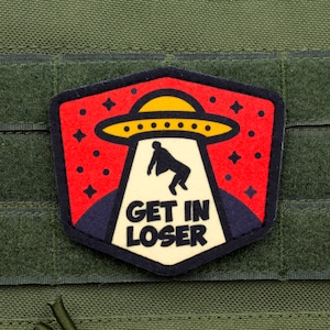 UFO Alien Get in loser hook and loop patch