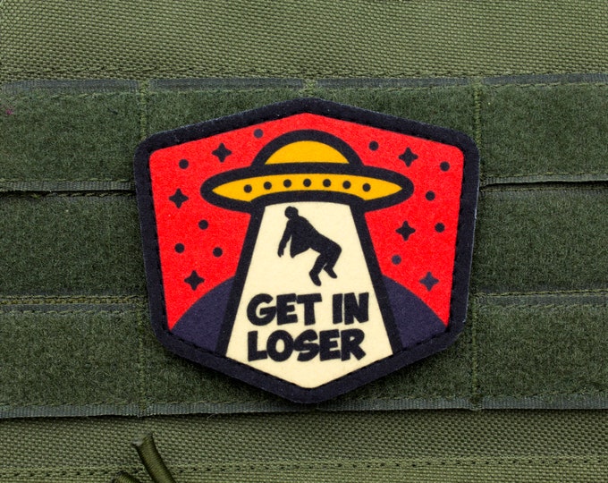 UFO Alien Get in loser hook and loop patch