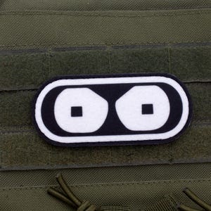 Futurama Bender eyes Cosplay hook and loop morale patch