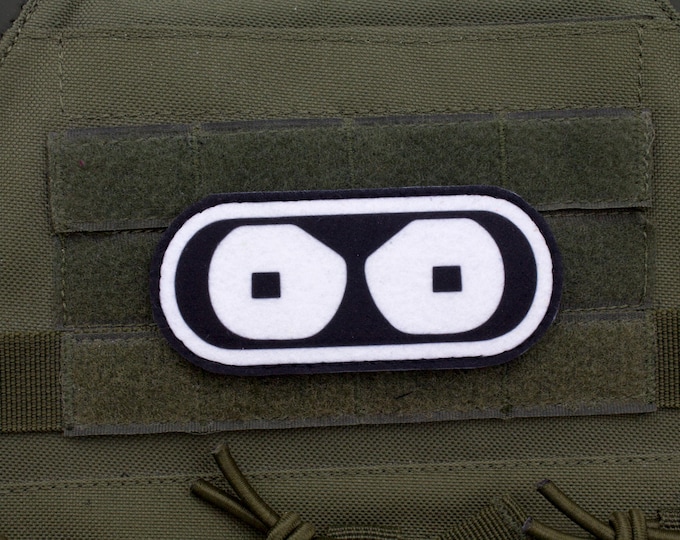Futurama Bender eyes Cosplay hook and loop morale patch