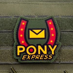 Pony Express Mouthwashing Patch: Sublimated Felt Hook and Loop Morale Patch
