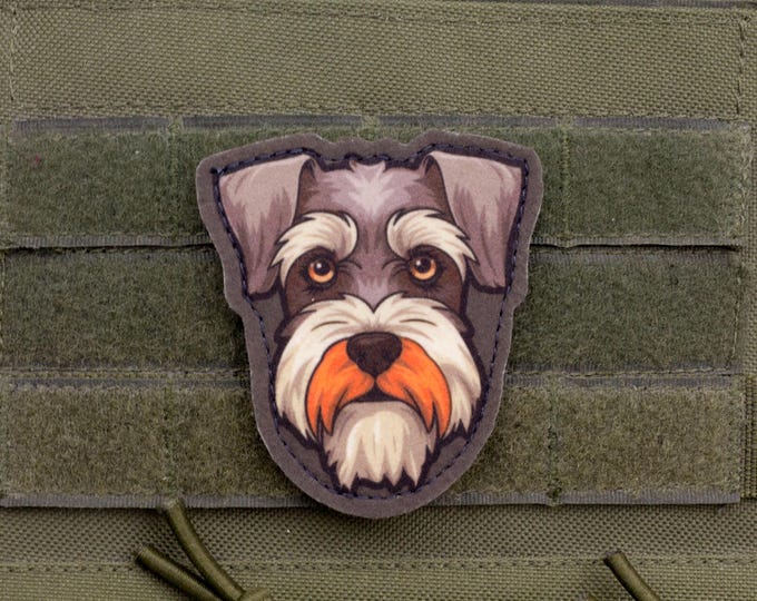 Miniature Schnauzer Patch – Cartoon Style