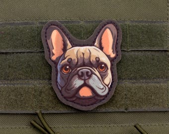 French Bulldog Patch – Cartoon Style