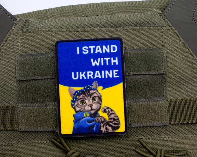 We can do it Stand with Ukraine Cat hook and loop patch