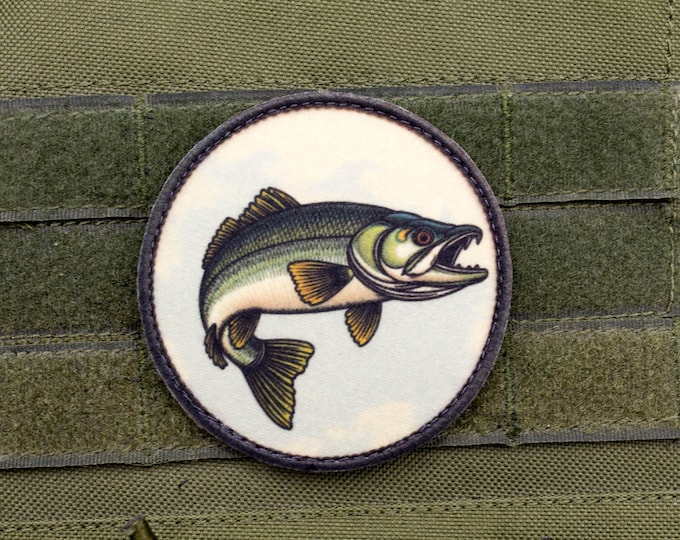 Pike Fishing Hook and Loop Patch: Angler Morale Patch