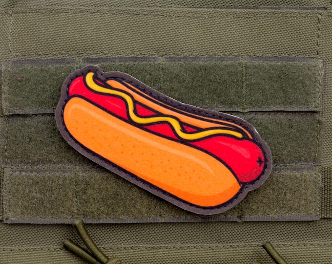 Classic Hot Dog Patch – Funny Food Morale Patch for Tactical Gear