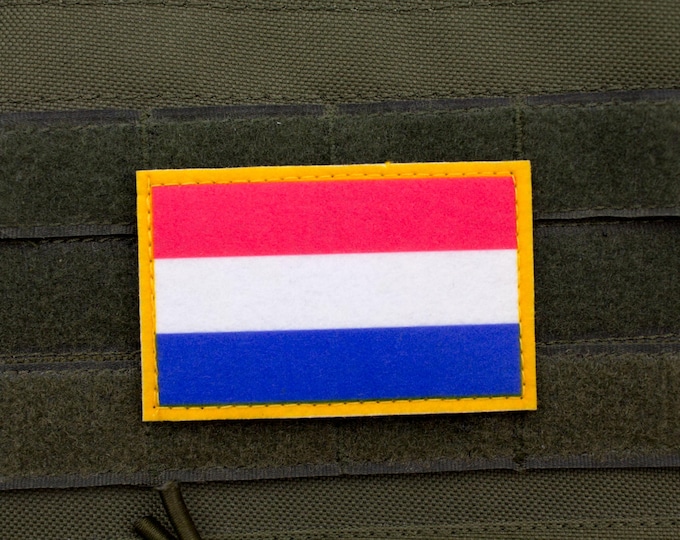 Netherlands Flag Hook-and-Loop Patch