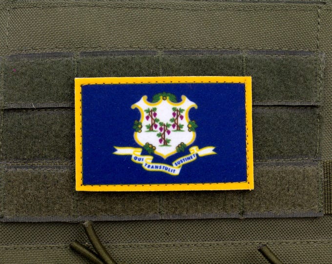 Connecticut State Flag Patch with Hook and Loop