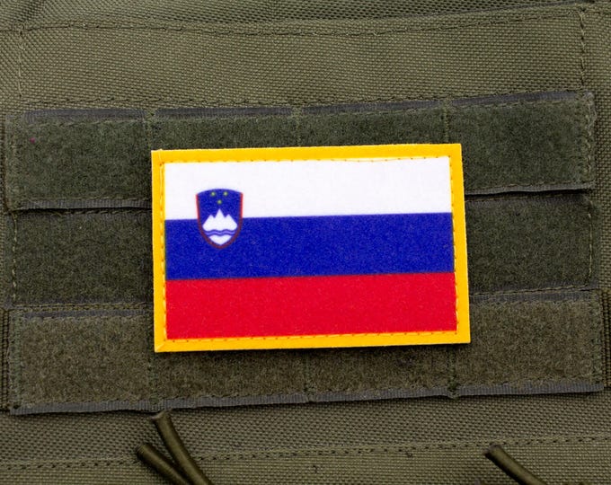 Slovenia flag hook and loop patch  Zastava Slovenije