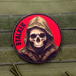 Stalker skull morale cosplay patch hook and loop