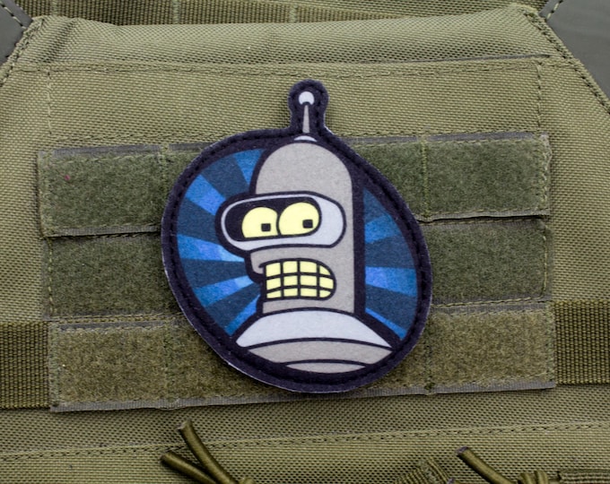 Bender Futurama Cosplay hook and loop morale patch