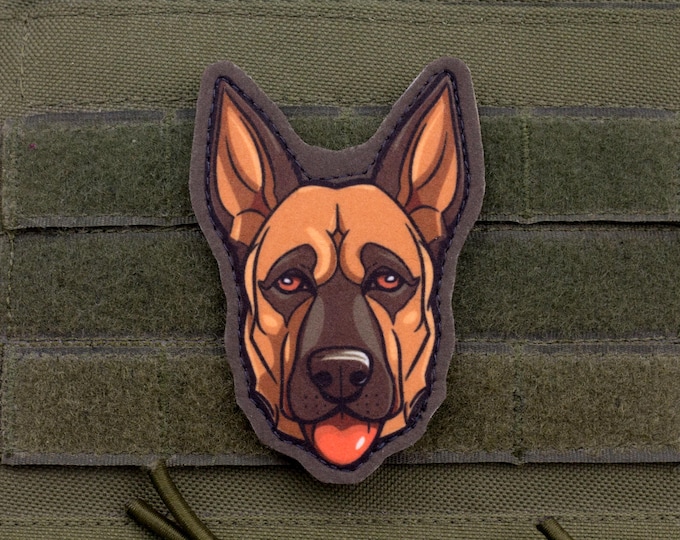 Belgian Malinois Patch – Cartoon Style