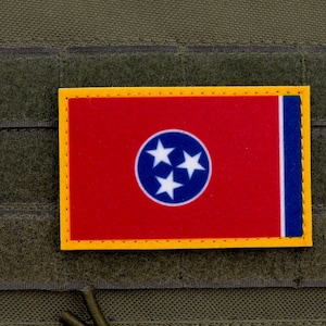 Tennessee flag patriotic hook and loop patch
