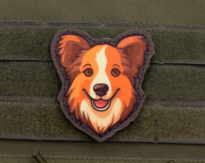 Shetland Sheepdog Patch – Cartoon Style