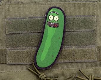 Funny Green Pickle Meme Patch – Cartoon Morale Patch