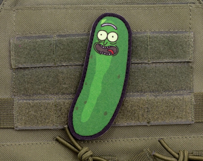 Funny Green Pickle Meme Patch – Cartoon Morale Patch