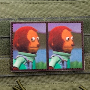 Monkey Meme hook and loop morale patch