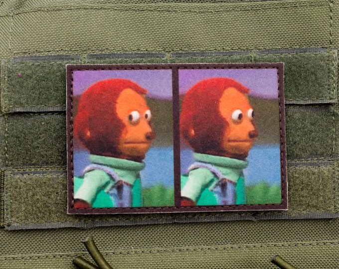 Monkey Meme hook and loop morale patch
